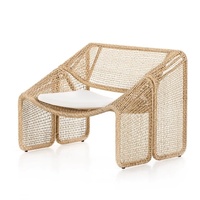 Ensemble de canapés créatifs d'extérieur en rotin PE, 3 pièces, chaise longue paresseuse pour jardin, patio, balcon et hôtels, imperméable et durable