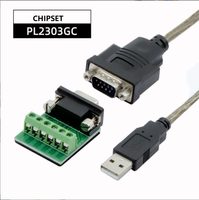Cable Adaptador Serial USB a RS485 RS422, Convertidor de Comunicación USB 2.0 a Puerto COM DB9 con Bloque de Terminales