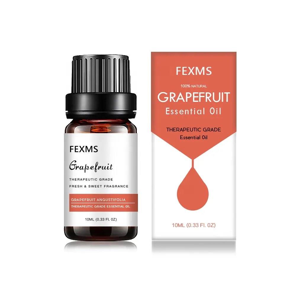 FEXMS Grapefruit Essential Oil 100% Plant Extract Natural Grapefruit Oil 10 ml for Aromatherapy Air Refreshing Diffuser
