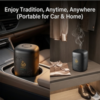 Brûleur d'encens électrique portable haut de gamme, rechargeable par USB, certifié ISO, décoration parfumée islamique pour la maison