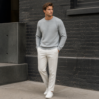 Sweat-shirt unisexe personnalisé ODM/OEM en molleton 100 % coton, col rond, 320 g, teinture unie, écologique, pour le printemps