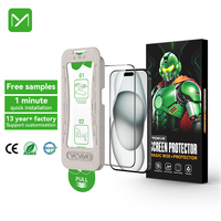 Installateur de protection d'écran écologique pour verre trempé de téléphone, applicateur anti-bulles 9H pour iPhone 18 17 16 15 14 13
