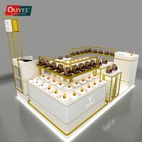 Kiosque de présentation de parfums de luxe avec éclairage LED pour centre commercial - Taille personnalisable