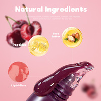 Baume à lèvres hydratant et apaisant à la vanille rose et au beurre de cerise, réduit les ridules, avec logo