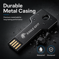 Clé USB 2.0/3.0 en aluminium mini personnalisée avec logo, chiffrée, capacité de stockage de 2 Go à 128 Go