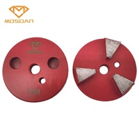 Plaque de meulage diamantée grain 3 pouces 16 CPS avec 3 segments pour sol en béton