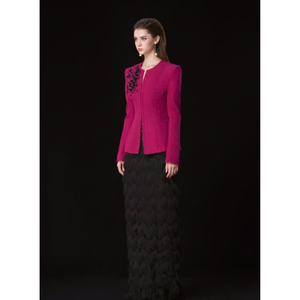 เสื้อแจ็กเก็ตเบลเซอร์ของผู้หญิงสไตล์หรูหราผ้าคุณภาพสูงออกแบบได้ตามต้องการ - Product Image 2