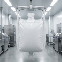 High Cleanliness Plastic FIBC Ton Bag Bulk Bag Bottle-Shaped PE Inner Liner PP Woven Outer Bag Top Filling Spout Bottom