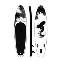 Nouveau design OEM Paddle Board Produits de sports nautiques gonflables Black Stand Up Paddleboard