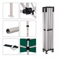 Tienda Gazebo con dosel plegable portátil para exteriores con marco de aluminio justo con logotipo fabricado personalizado de 3*3 m con pared para Feria Comercial
