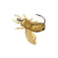 20 leurres de pêche à la mouche en silicone avec hameçon, simulation abeille et truite, appât bionique souple, outils de pêche, insecte artificiel