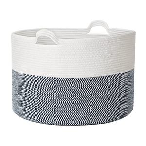 Panier à <span class=keywords><strong>linge</strong></span> en <span class=keywords><strong>corde</strong></span> de coton extra large, tissé, pour vêtements sales et couvertures - Product Image 1