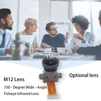 Modul Kamera CMOS Warna OV12895 Kecepatan Tinggi 12 Megapiksel 60fps Sensor Lensa Fisheye Sudut Lebar 150 Derajat AR VR Drone Mipi FF 4K
