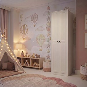 <span class=keywords><strong>Armadio</strong></span> <span class=keywords><strong>per</strong></span> Bambini Assoc Slim W600mm con Rivestimento in Polvere <span class=keywords><strong>Bianco</strong></span> Opaco <span class=keywords><strong>per</strong></span> <span class=keywords><strong>Cameretta</strong></span> dei Sogni, Ecologico - Product Image 1