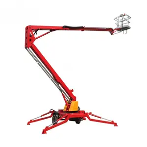 18M kéo phía sau Trailer gắn Boom Lift Telescopic Spider Man thang máy để xây dựng và bảo trì