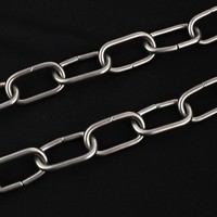 Collier chaîne épaisse réglable VAF Amazing 50 cm, largeur 20,5 mm, acier inoxydable avec fermoirs spéciaux