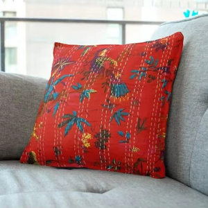 Housse de coussin décorative vintage en coton fait main de style indien, patchwork, literie, jeté et coussin, décoration intérieure, coussin de soutien - Product Image 1