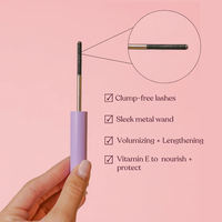 Mascara Magique Longue Durée à Applicateur Métallique de Précision, Mascara Volumisant et Allongeant Sans Grumeaux