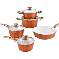 Ensemble d'ustensiles de cuisine pour la cuisine, en aluminium, 9 casseroles et poêles, en cuivre céramique, nouveau Design, livraison gratuite