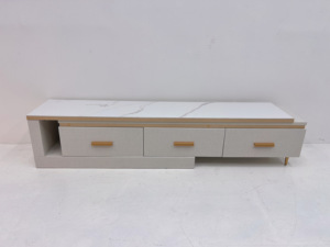 Liquidación de Stock: Mueble de <span class=keywords><strong>TV</strong></span> Extensible con Tablero de Piedra Sinterizada sin Pintura y Herrajes Premium para Sala de Estar/Hogar - Product Image 4