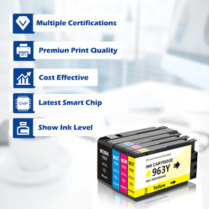 Cartouche d'<span class=keywords><strong>encre</strong></span> couleur compatible premium à base de colorants ShinColor <span class=keywords><strong>963XL</strong></span> 967XL pour imprimantes HP963 XL OfficeJet Pro 9010/9015 - Product Image 2