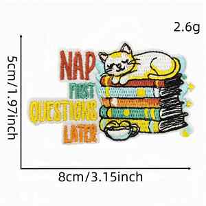 Nouveaux patchs brodés thermocollants écologiques, motifs mignons de dessins animés, animaux amusants (Panda, renard, chat épicé) pour la décoration de vêtements et de chapeaux - Product Image 3