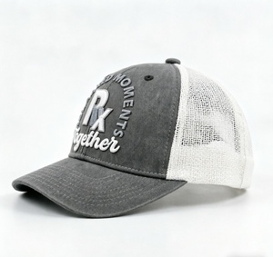 Casquette de baseball unisexe personnalisée brodée, style camionneur, gris délavé, maille respirante, réglable, pour l'extérieur et les loisirs - Product Image 6