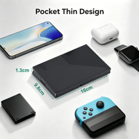 Teclado Bluetooth Ultra Delgado Plegable con Panel Táctil, Teclado Inalámbrico Recargable de Bolsillo para Tablet, Laptop, iOS, Android, Windows