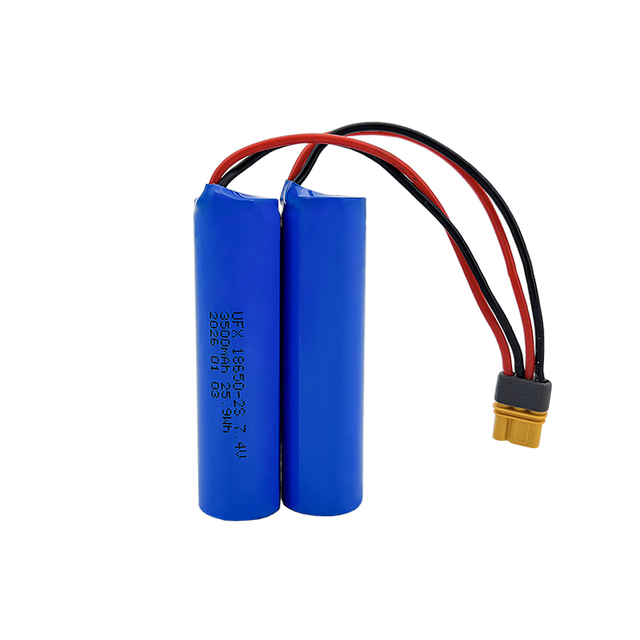 High Rate OEM ODM 7.4V 18650-2S Series Lithium Ion Batteries Pack 3500mah BATERIA LI-ION Cylindrical Design 3C Discharge Rate