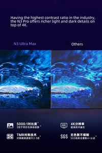 Projecteur laser triple JMGO N3 Series MALC 3.0, haute luminosité, 4K Ultra HD, <span class=keywords><strong>cinéma</strong></span> maison intelligent avec mémoire automatique 3D ToF - Product Image 4