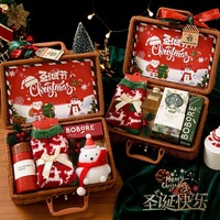 Coffret cadeau de Noël personnalisé avec logo, panier-cadeau d'entreprise avec tasse, chaussettes, bougie pour les employés, les clients, les collègues