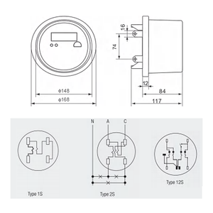 เครื่องวัดพลังงานไฟฟ้าแบบเฟสเดียว ZHONGYI DDS2203-1 ANSI พร้อมจอ LCD แสดงผล กระแสสูงสุด 60A ช่วงการวัด 0-999999.9 กิโลวัตต์ชั่วโมง สำหรับใช้ในครัวเรือน - Product Image 4