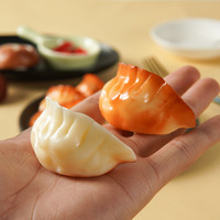 Modèle réaliste de dumpling artificiel GYOZA pour festival, simulé, frit et grillé, en plastique écologique TABA SQUISHY, promotionnel