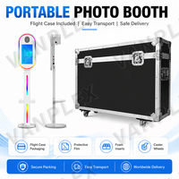 Cabina de Fotos DSLR de Alta Resolución con Pantalla Táctil de 15.6 Pulgadas, Sombrilla Ovalada, Cabina de Fotos Metálica Tipo Avión para Alquiler de Fotografía