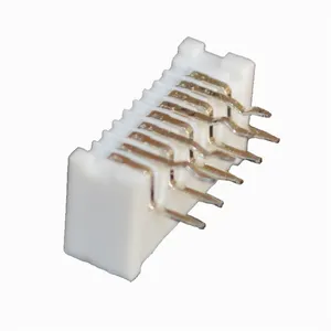 1.25 Mm Pitch Ffc Fpc Zif Connector for Flat Flexible Cable High Temperature Resistance 9 pin R/a Connector