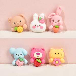 Dessin animé mignon Animal résine accessoires pour bricolage grande Collection avec crème colle pour coque de téléphone épingle à cheveux sac décor Art thème - Product Image 3