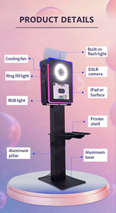 เครื่องบูธภาพถ่ายสไตล์วินเทจแบบพกพาสำหรับ iPad selfie ตู้ถ่ายภาพ DSLR บูธภาพถ่ายสำหรับกิจกรรมเชิงพาณิชย์ให้เช่างานเลี้ยงงานแต่งงาน - Product Image 4