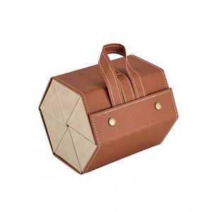 Wholesale Quality Genuine Leather Logo Custom Eyeglass Folding Top <b>Sunglasses</b> Eyewear Case MEIJIN XS127 - Product Image 6