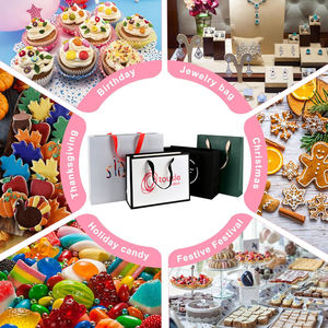 Bolsas de Papel Blancas de Cartón al por Mayor, Bolsas de Regalo Personalizables de Lujo, Bolsa de Papel Personalizada para Pequeñas Empresas con su Propio Logotipo - Product Image 4