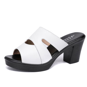 Casual Heeled <b>Sandals</b> for Plus Size Women Retro Summer Trendy Thick-Heeled Mom High-Heeled Waterproof Platform - Product Image 6