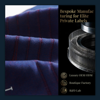 Chaussettes habillées personnalisées pour hommes, en coton mercerisé de luxe, bleu marine, à rayures côtelées bicolores, antibactériennes, pour affaires, vente en gros, personnalisables