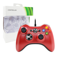Pour Xboxs 360 contrôleur de jeu filaire caractéristique de Vibration populaire transfrontalière prend en charge la livraison directe vient emballage de boîte de couleur