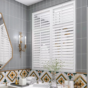 Obturador de PVC personalizado de fábrica hecho Obturador blanco de madera de alta calidad 2,5 "3,5" 4,5 "Cuchillas Persianas de plantación de PVC - Product Image 4