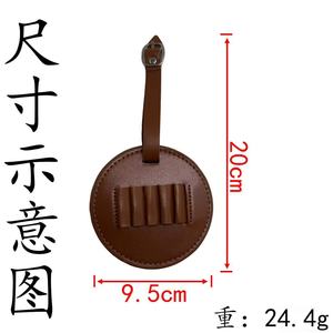 Étui de rangement pour tees de golf en cuir marron, portable, taille individuelle pour tees de golf - Product Image 3