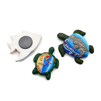 Aimants de réfrigérateur en résine époxy, souvenirs touristiques marins, tortues de mer, dauphins, crocodile, hippocampes, autocollants magnétiques