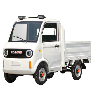 Mini camionnette électrique 4 places, propulsion arrière, conduite à gauche, véhicule utilitaire léger, moteur unique, toit métallique, intérieur en cuir, véhicule pour adultes - Product Image 2