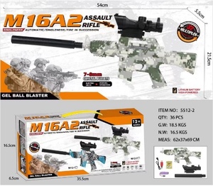 Fucile Elettrico Gel Blaster M16A2 7-8mm in Plastica per Giochi Tattici all'Aperto 12+ Anni - Product Image 3