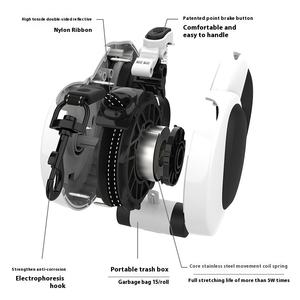 Correa de Tracción Retráctil Acolchada para Perros, Nueva, Sólida, de ABS/TPR, con Cuerda de Nailon y Acero Inoxidable, Cinta Reflectante, Estilo Clásico - Product Image 3
