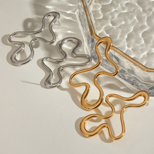 Geometric <b>Stud</b> <b>Earrings</b> Stainless Steel Gold <b>Silver</b> Party Fashion Jewelry - Product Image 4