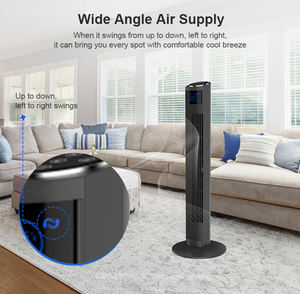 <span class=keywords><strong>Ventilateur</strong></span> sur pied de 37 pouces avec télécommande, écran LED, moteur CC, circulation d'air, oscillation, minuterie de sommeil - Product Image 5